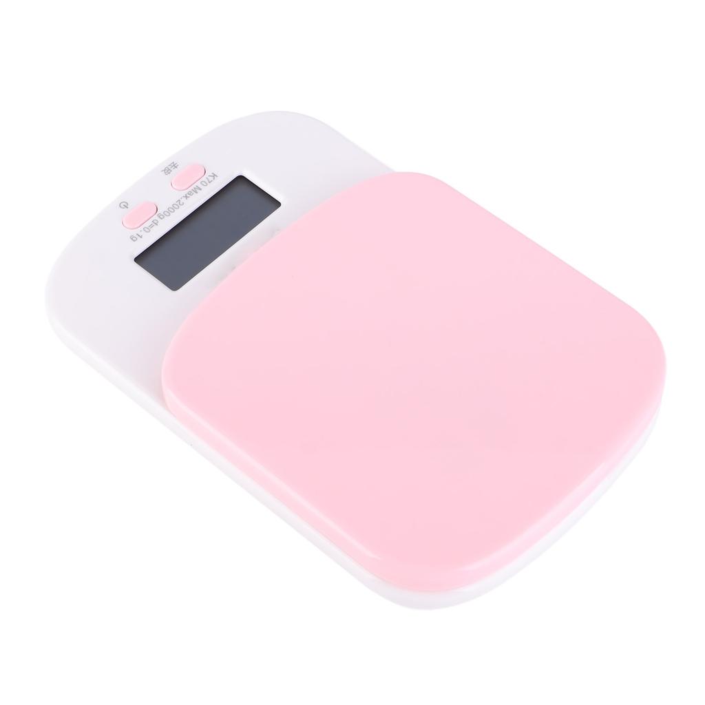 DIY Kitchen Electronic Scale 0.1g HighAccuracy Portable Mini Scale for Kitchen Home(Pink )