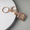 Korean Crystal Perfume Bottle Keychain - Women's Car Accessory & Bag Pendant