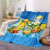 1pc Homer, Water Fight Flannel Blanket Soft Cozy All-Season Throw for Bedroom, Sofa, Camping, Travel, Home Decor1024