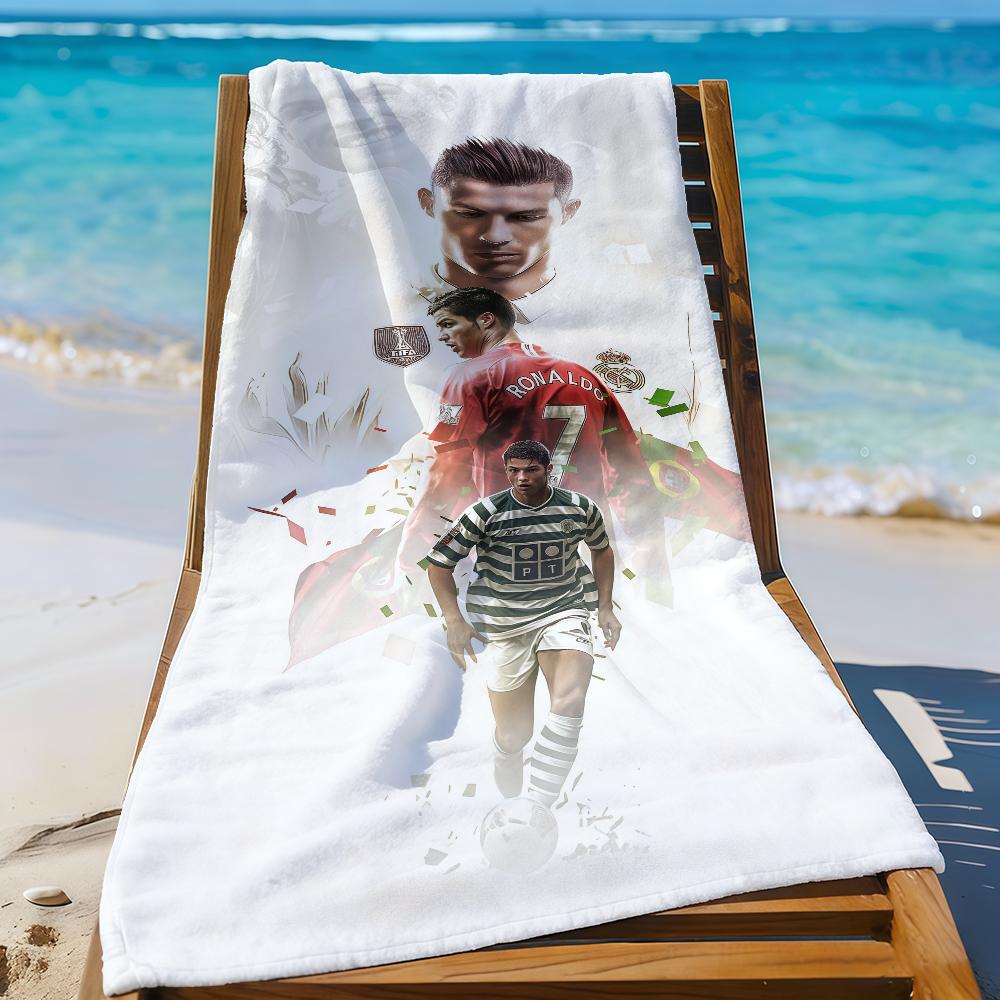 Super C-Cristiano Gwiazda R-Ronaldo-S CR7 Ręcznik Sportowy Szybkoschnący Sprzęt Turystyczny Kempingowy Odporny na Piasek Miękki Lekki Duży Ręcznik Plażowy