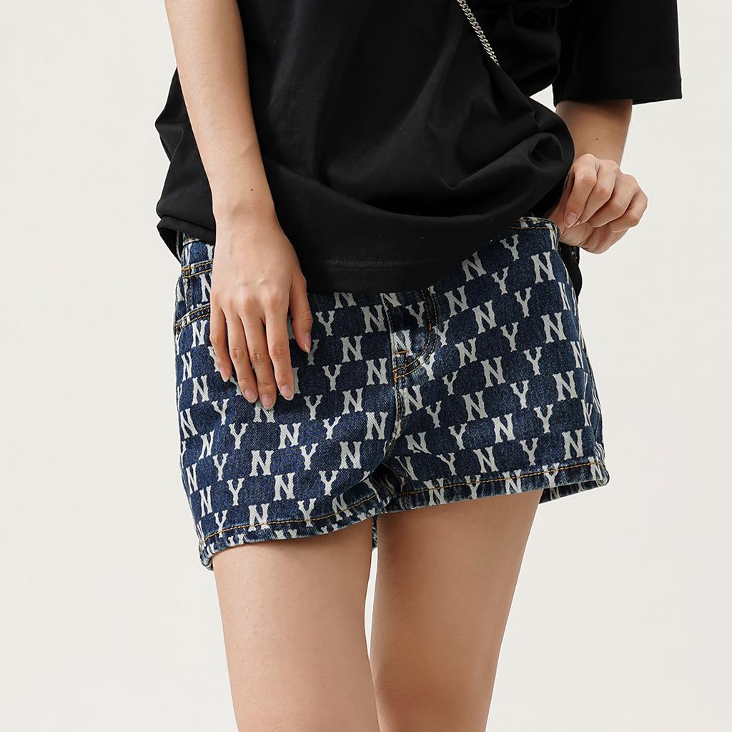 New MLB Denim Shorts Women's Dark Blue 3FDPM0123-50BLS
