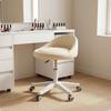 Adjustable Dressing Chair Five-Point Base Rolling Curved Backrest