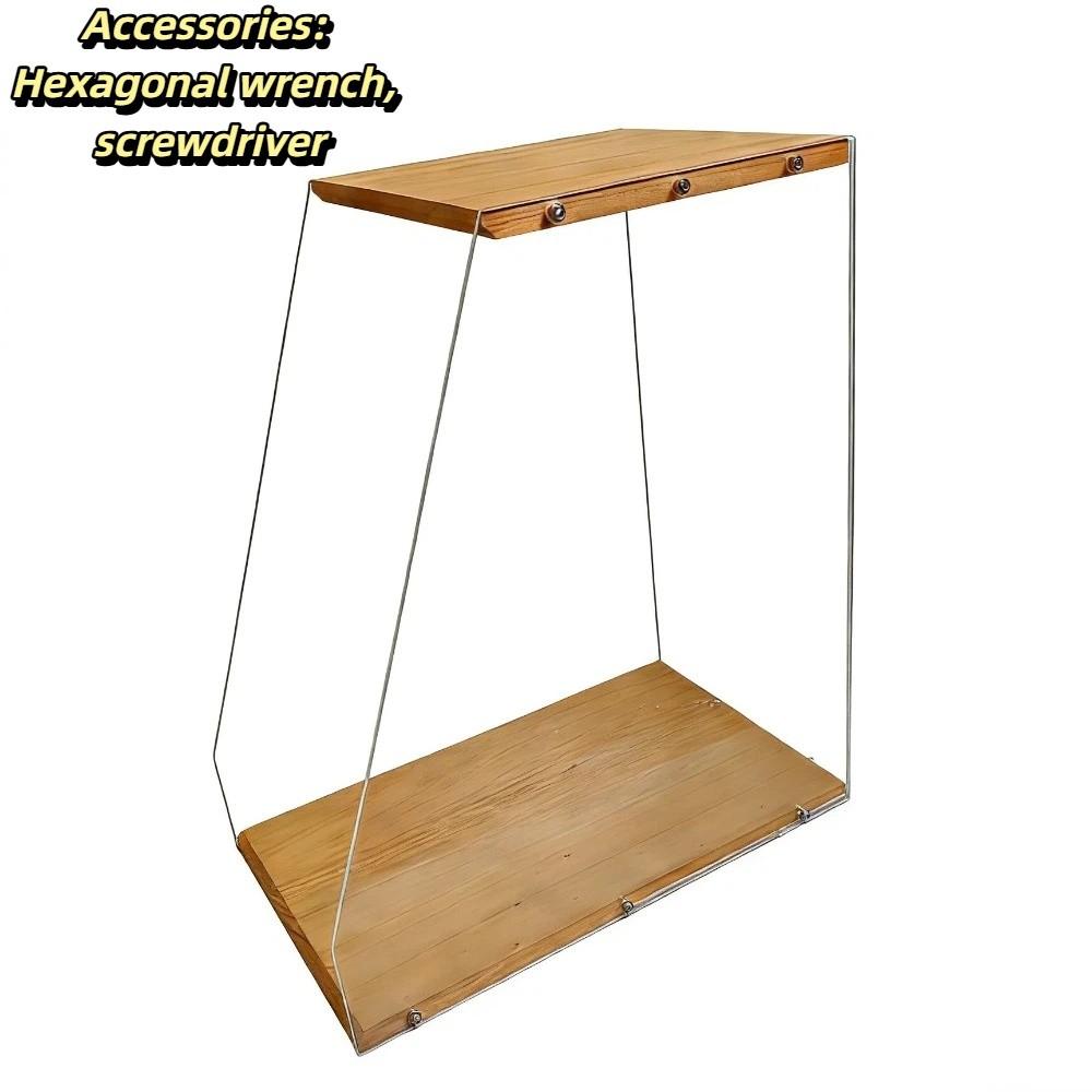 Stable Structure Wooden Record Holder Solid Wood Vinyl Display Stand Desktop Decoration