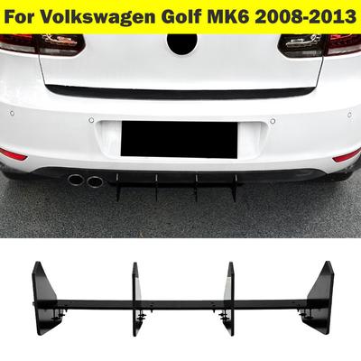 1ks čierny zadný nárazník difúzor splitter spojler Vhodné pre VW Golf 6 MK6 2008-2013 NEVHODNÉ pre model GTI