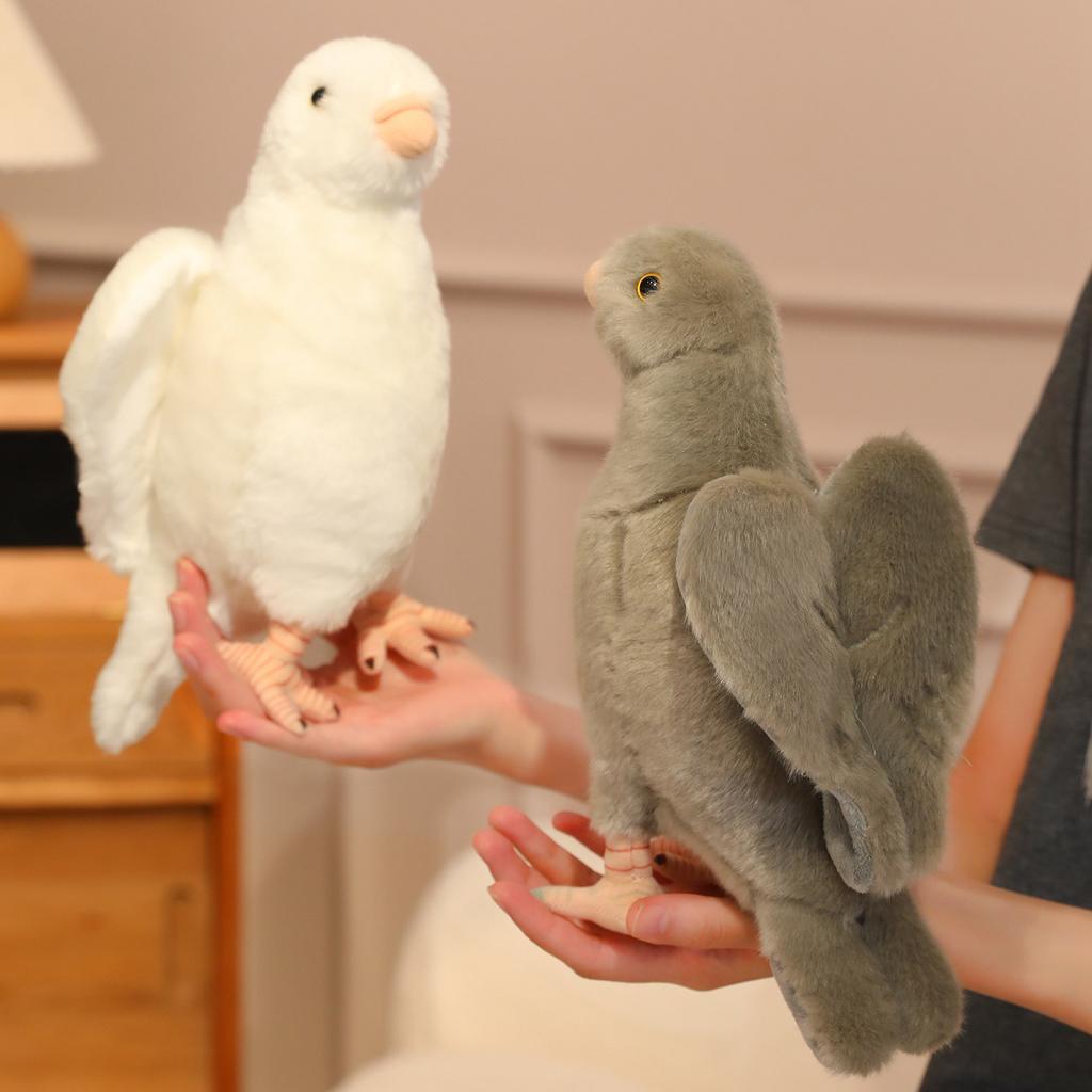 White Dove Children'S Doll Simulation Plush Pigeon Carrier Pigeon Peace Pigeon Magpie Plush Toy Simulation Bird
