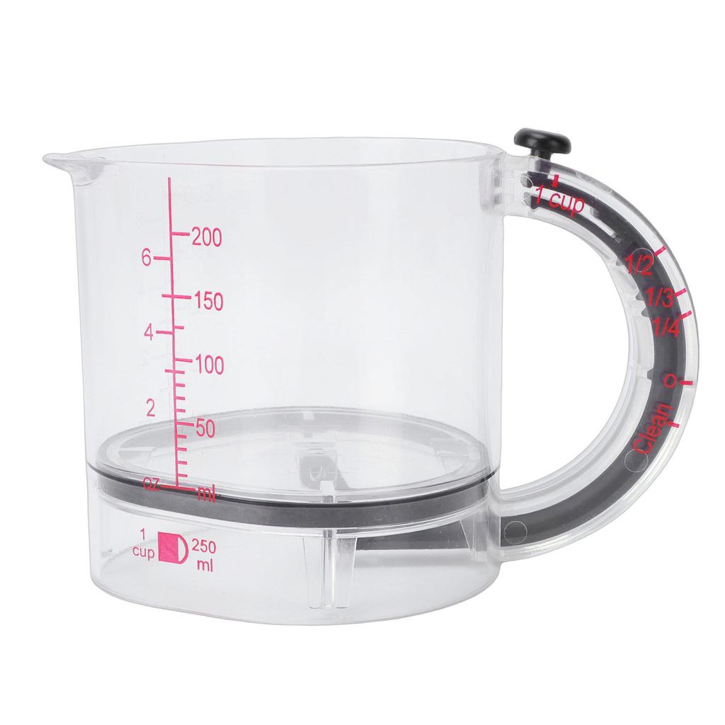 Adjustable Measuring Cup 4 in 1 Multi Functional with Base for Cooking Baking Ingredients