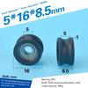 1 Adet R5*16*8.5Mm U Şeklinde Rulman Makarası 695 Rulman Hareketli Makara Kauçuk Makara Sessiz Esneklik Makara Kasnağı