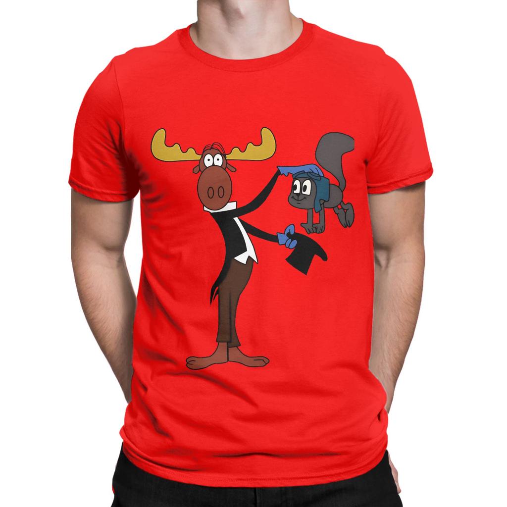 rRocky Bullwinkle Show Funny Graphic 100 Cotton TShirt The Adventures of rRocky and Bullwinkle Tees Tops For Unisex