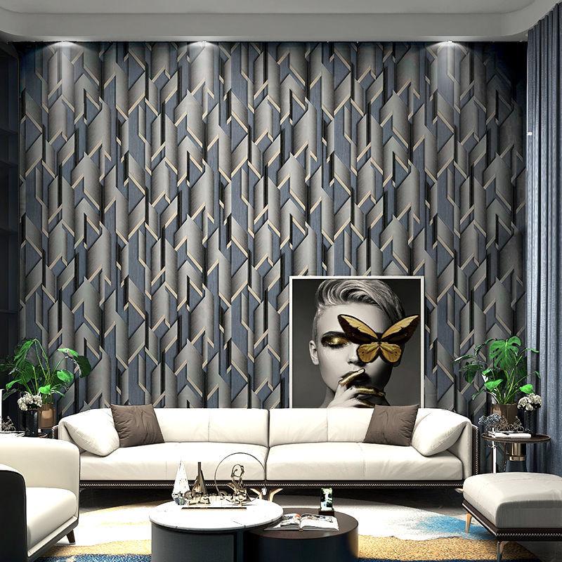 Black Gold Line Geometric Wallpaper Roll Home Decor Modern Bedroom Living Room Sofa Background Wall Paper