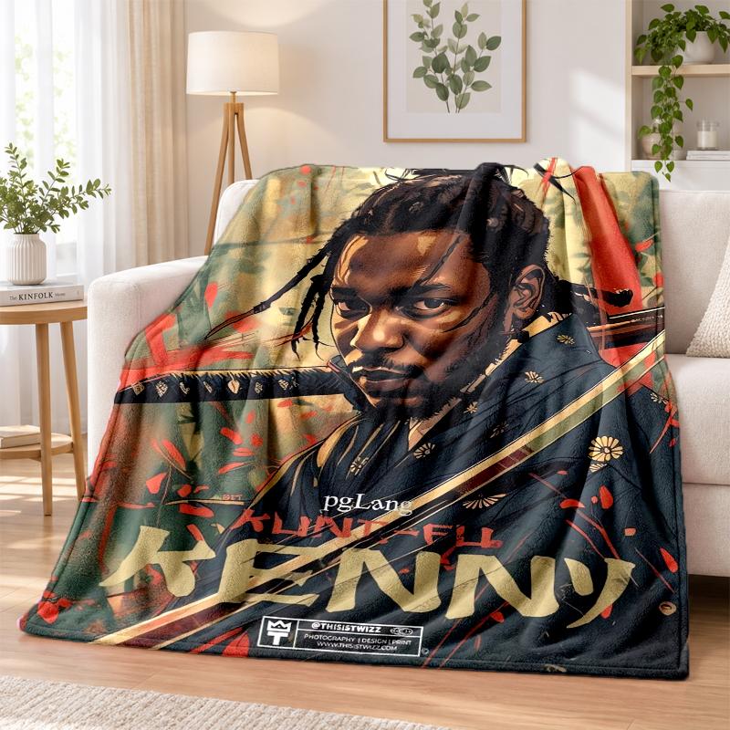 Kendrick Lamar Flannel Throw Blanket Soft Warm Cozy For Sofa Bed Indoor Home Bedroom Use