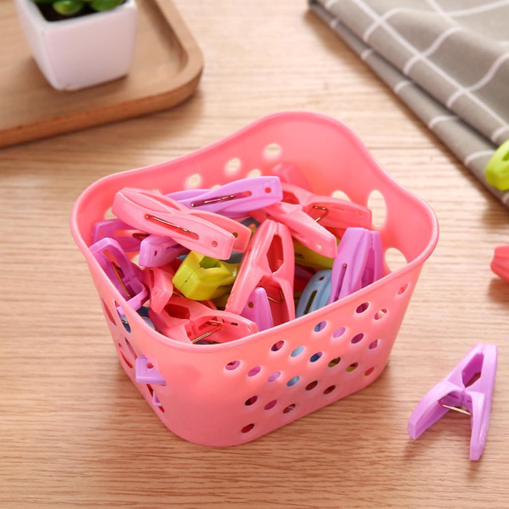 Fashion Shoes Clothes Underwear Socks Clothespin 30Pcs Windproof Drying Clips with Basket