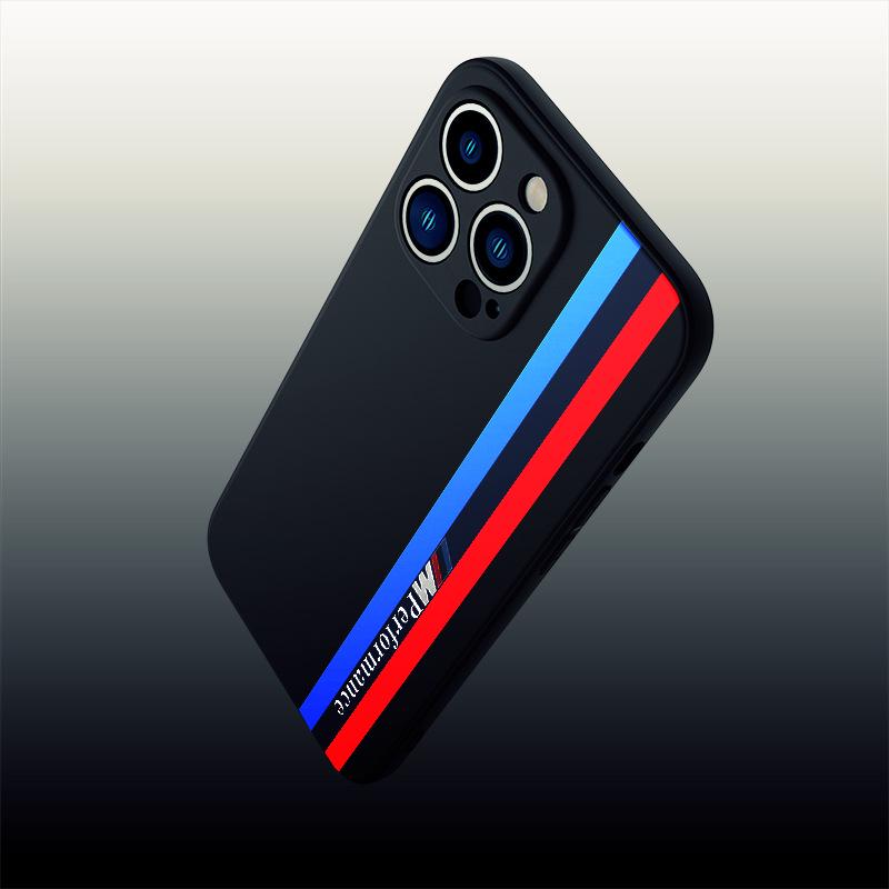 Trendy pruhovaný kryt na telefon pro iPhone 16/15/14/13/12/XS/X Pro/Max/Mini