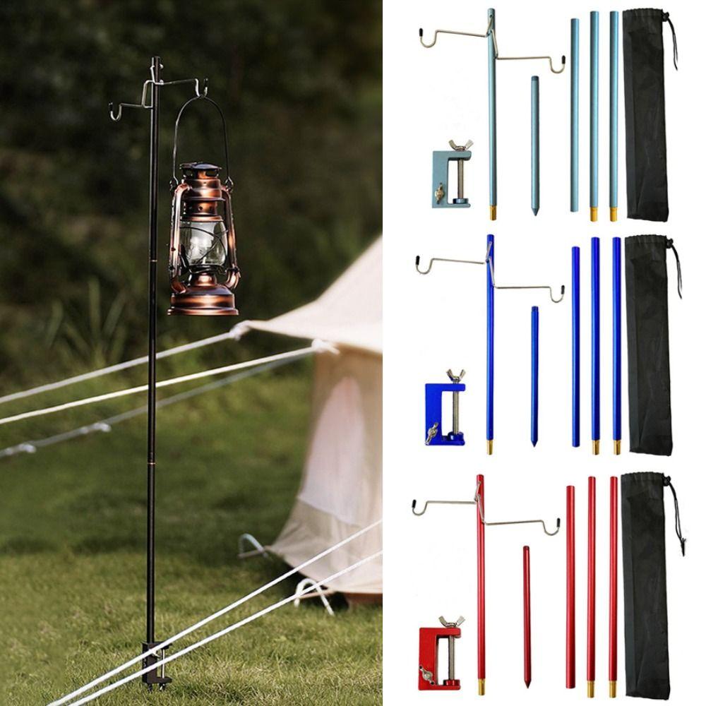 Detachable Camping Lantern Stand Aluminum Alloy Lantern Hangers New Tent Lamp Stand Fishing