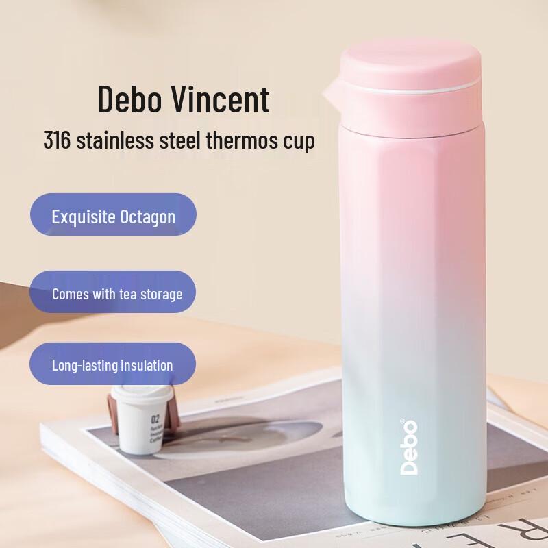 

Debo Vincent 316 Stainless Steel Octagonal Insulated Tea Mug
