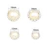 10pcs Rhinestone Imitation Pearl Flower Disc Shiny Half Round Loose Beads For DIY Crafts Clothing Sewing Jewelry Making Supplies