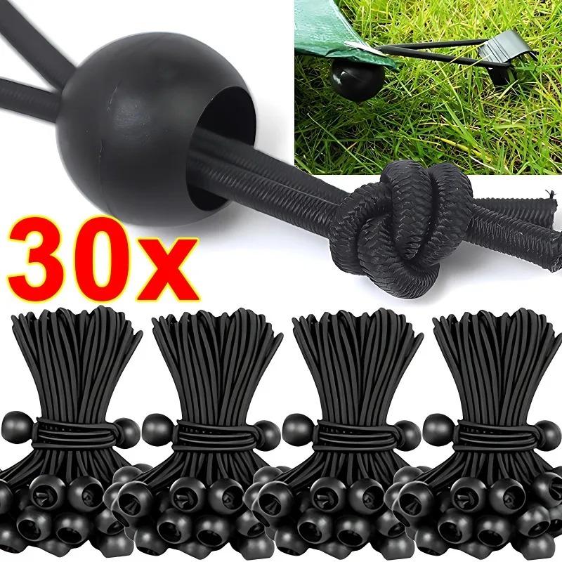 Corde Élastique d'Extérieur Cords Bungee Portables Fixation de Tente Bâche Auvent Canopée Robuste Sangle d'Arrimage pour Abri Cargo