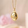 Stainless Steel Heart Photo Choker Oval Shape Vintage Openable Necklace  Women Jewelry