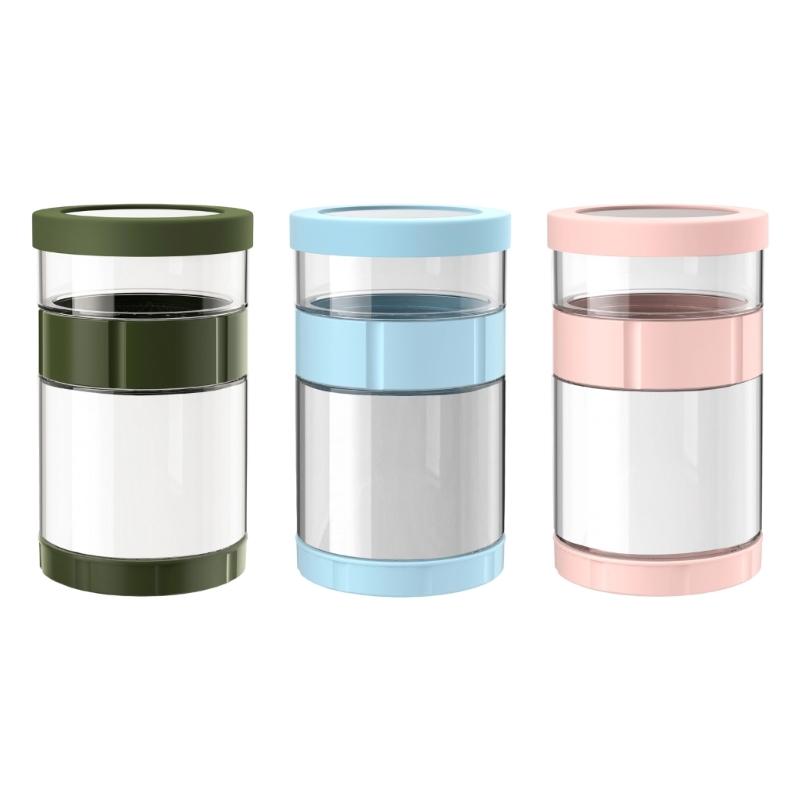 Nonslip Glass Fermentation Container Removable Strainer Lid Sealomg Wide Opening Pickle Storage Dishwasher Safe 56Oz colore verde oliva