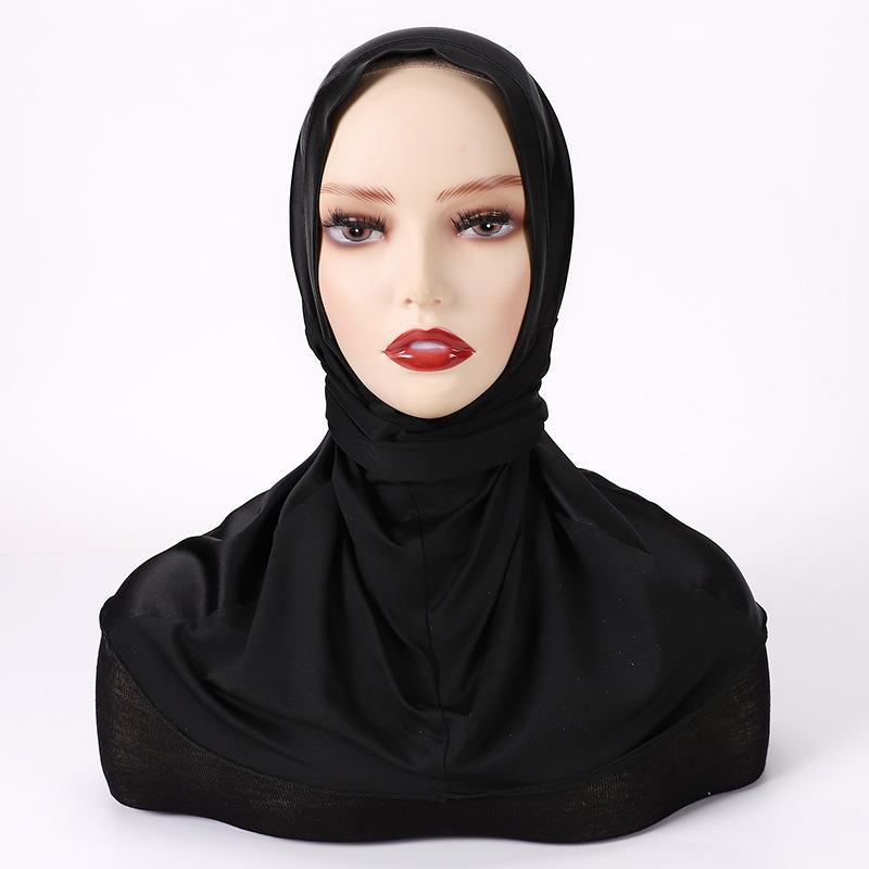 Muslim Women Instant Hijab With Button Underscarf Veil Inner Caps Islam Bonnet Turban Full Cover Neck Underscarf Shawls Turbante