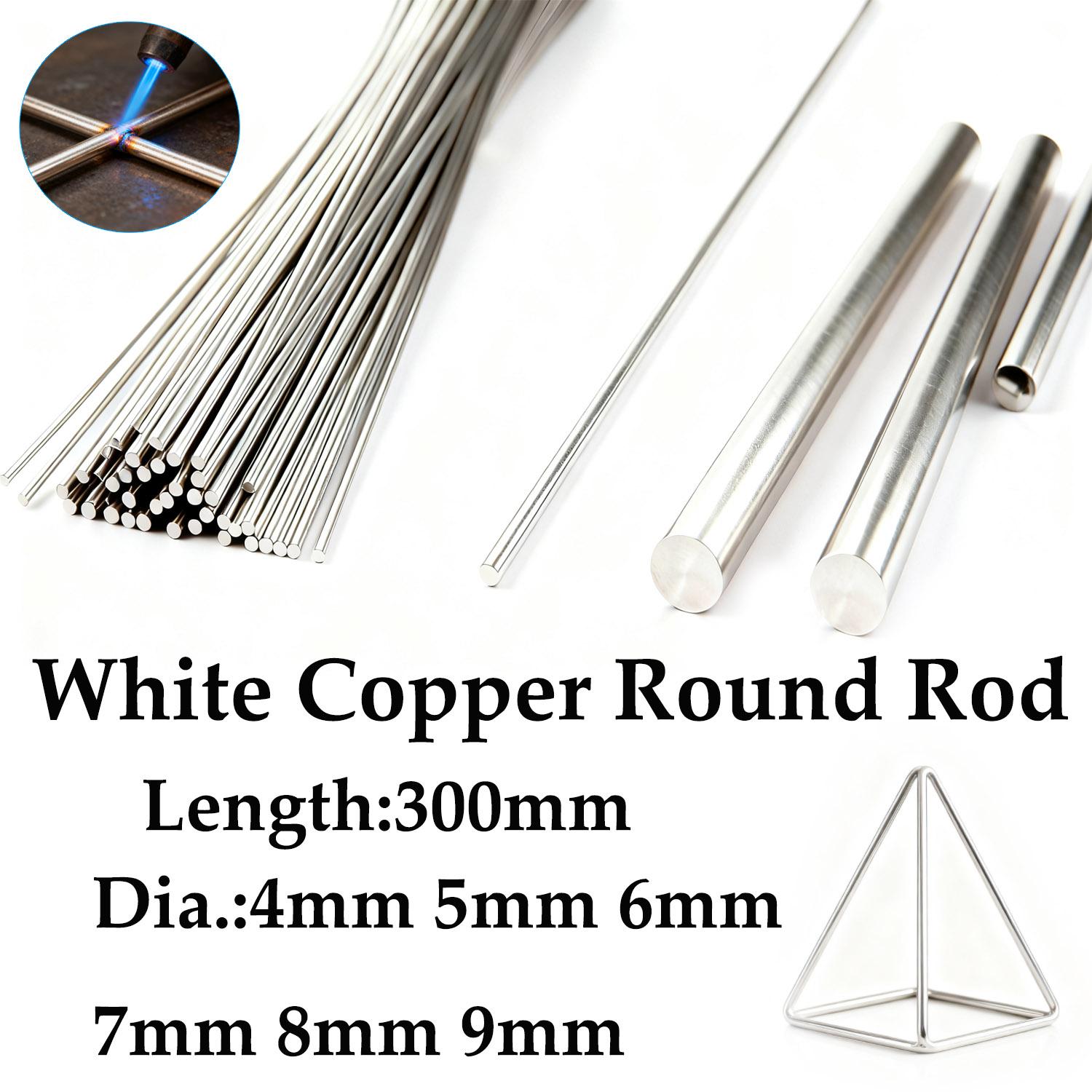 

1pcs 4mm 5mm 6mm 7mm 8mm 9mm White Coppers Rod C7701 Round Bar for DIY Craft Jewelry Tool 4x300mm 1pcs