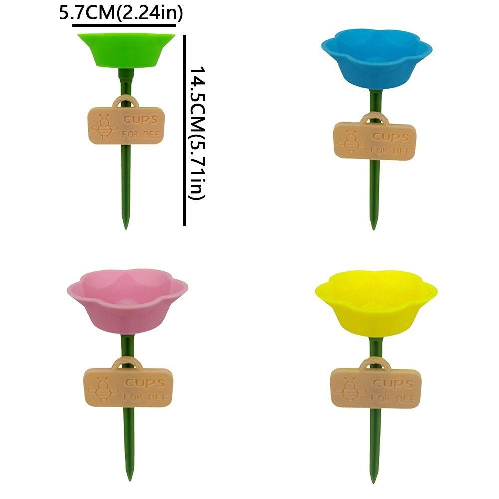Flower Shaped Bee Watering Station Weatherproof Colorful Pollinator Feeder Rust-resistant UV Resistant Wild Bees Water Bowl