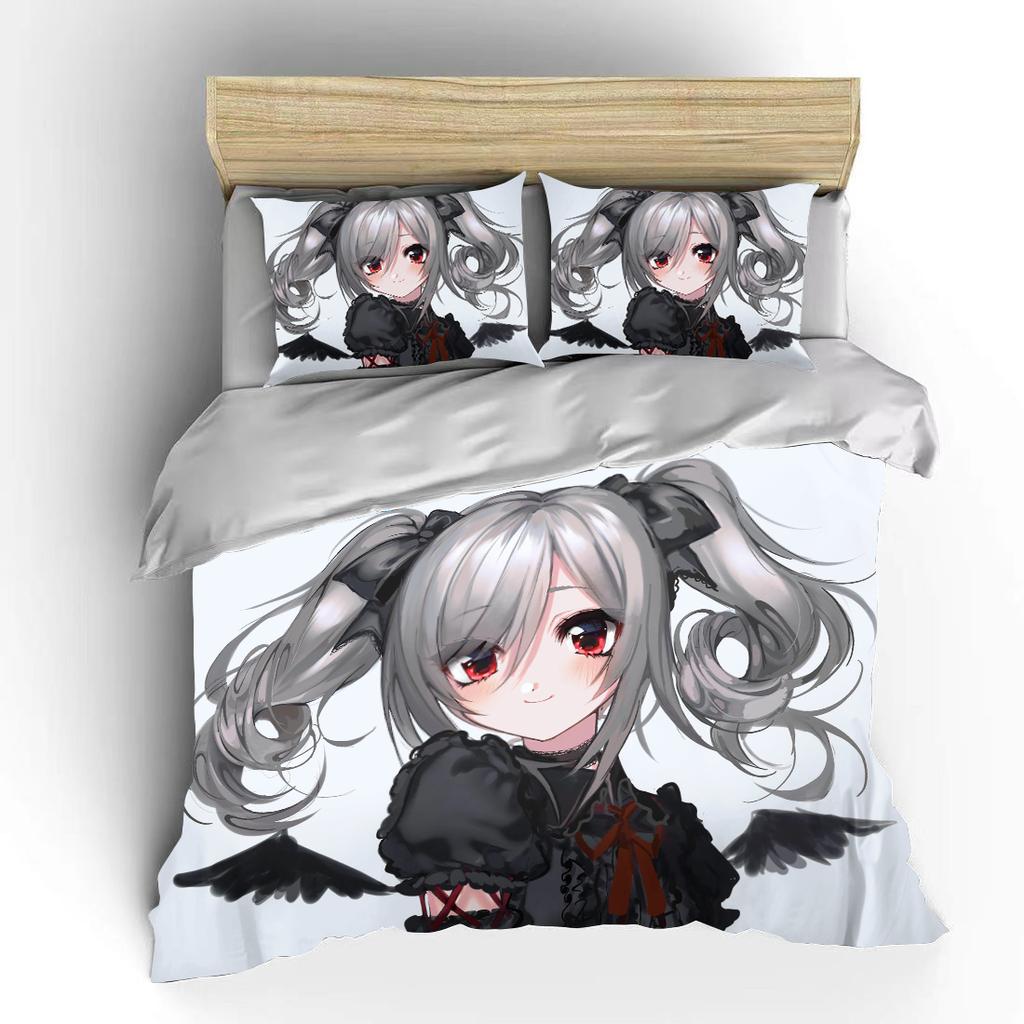 ese Anime Moe Double Bed Duvet Cover Bed European Bedding Collections Home Textiles Luxury Pillow Cases Bedroom Bedding Collections