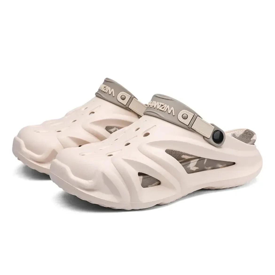 

плюс 2025 Мужские сандалии EVA Летние Мягкая Толстая Подошва Нескользящие Пляжные Шлепанцы Уличные Спортивные 40-41