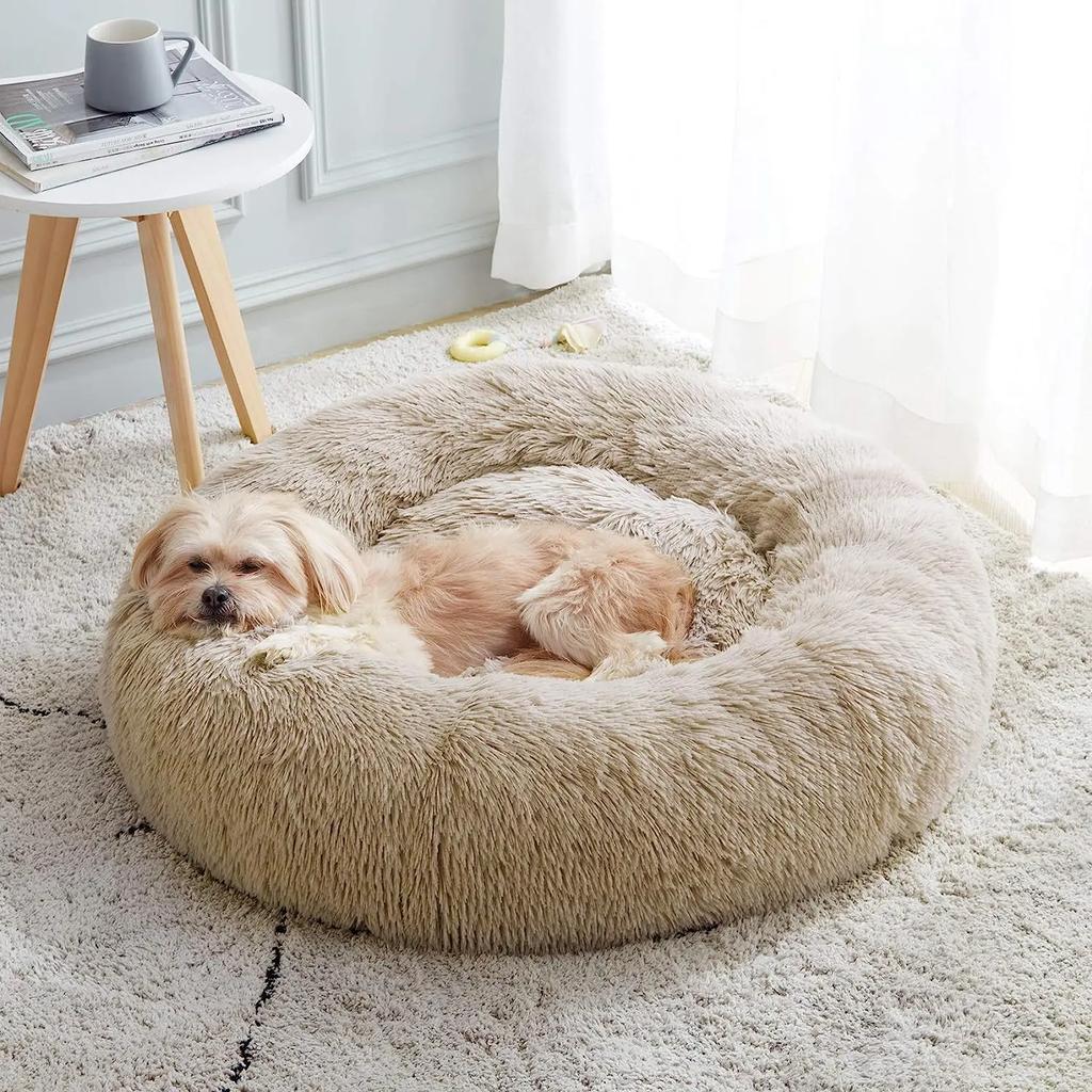 Super Katteseng Varm Sovende Kattereir Myk Lang Plysj Beste Kjæledyr Hundeseng for Hunder Kurvpute Katteseng Kattematte Dyr Sover