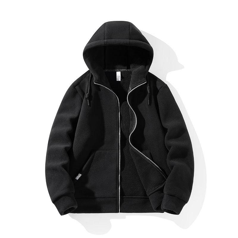 Youth Unisex Fleece Hooded Cardigan Pullover for Sport & Casual Wear - Spring/Autumn