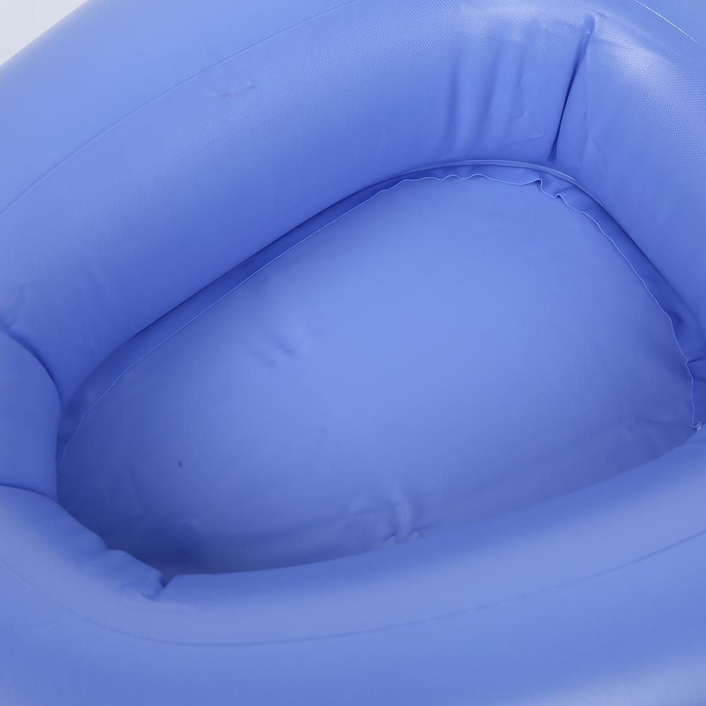 Household Inflatable Bedpan Elderly Patients Care Anti Bedsore Cushion Potty Blue