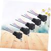 SWOOMEY 5 Pcs Car Relay Pin with Connector Relay Socket Black High Definition