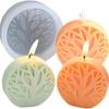 Set of 2 3D Tree of Life Silicone Molds for Crafting Candles, Resin Pillars, Aromatherapy Products, Gypsum, Wax, Soap, Flowers