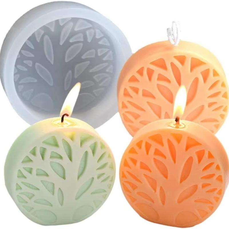 Set of 2 3D Tree of Life Silicone Molds for Crafting Candles, Resin Pillars, Aromatherapy Products, Gypsum, Wax, Soap, Flowers