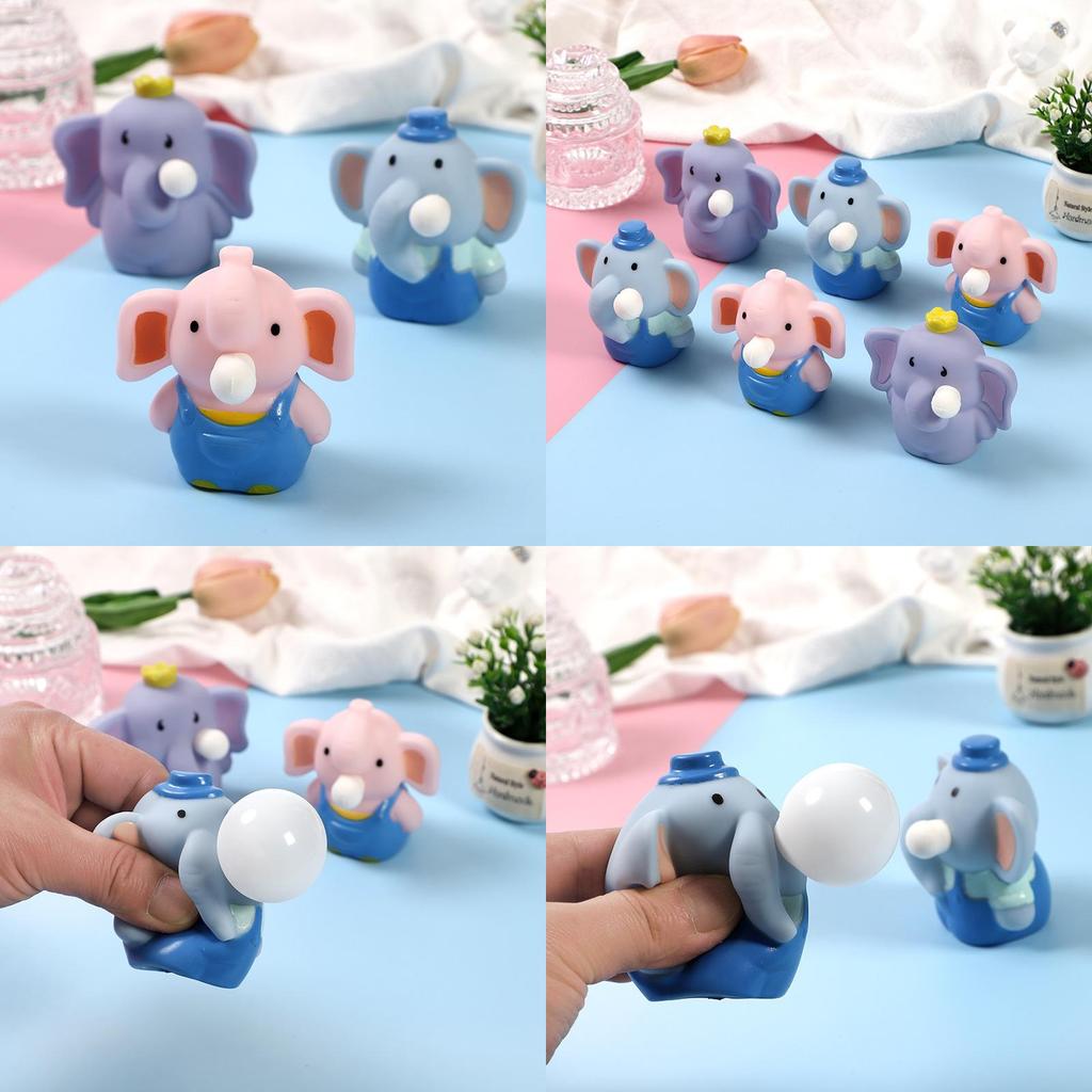 Stress-relieving Bubble Blowing Elephant Toy Fun Squeeze And Release Toy For All Ages