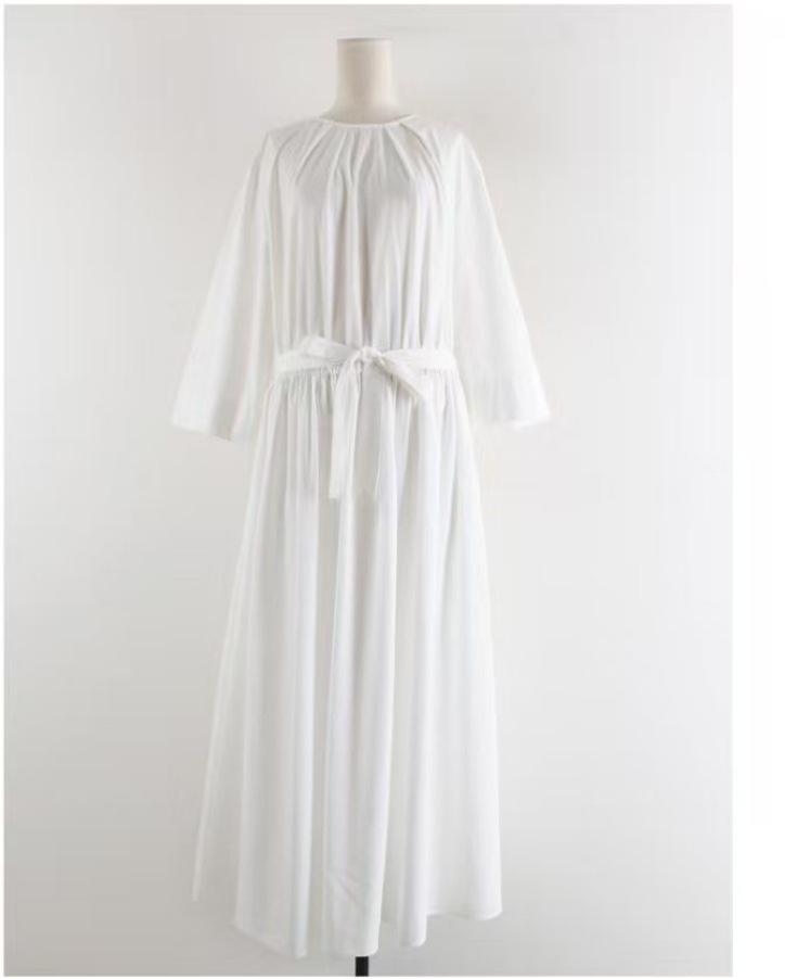 

Женское платье миди с завязкой на талии 2025 One Size белый