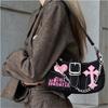 Y2k Cool Girls Small Shoulder Bags Fashion Love Letter Women's Underarm Bag Butterfly Chain Female Clutch Handbags Messenger Bag