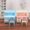 1Set 1:12 Dollhouse Miniature Writing Desk Chair Study Table Furniture Model Study Room Decor Toy Doll House Accessories