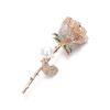 Elegant Gold Color Rose Flower Brooches For Women Alloy  Bouquet Brooch Wedding Coat Dress Decoration Gifts