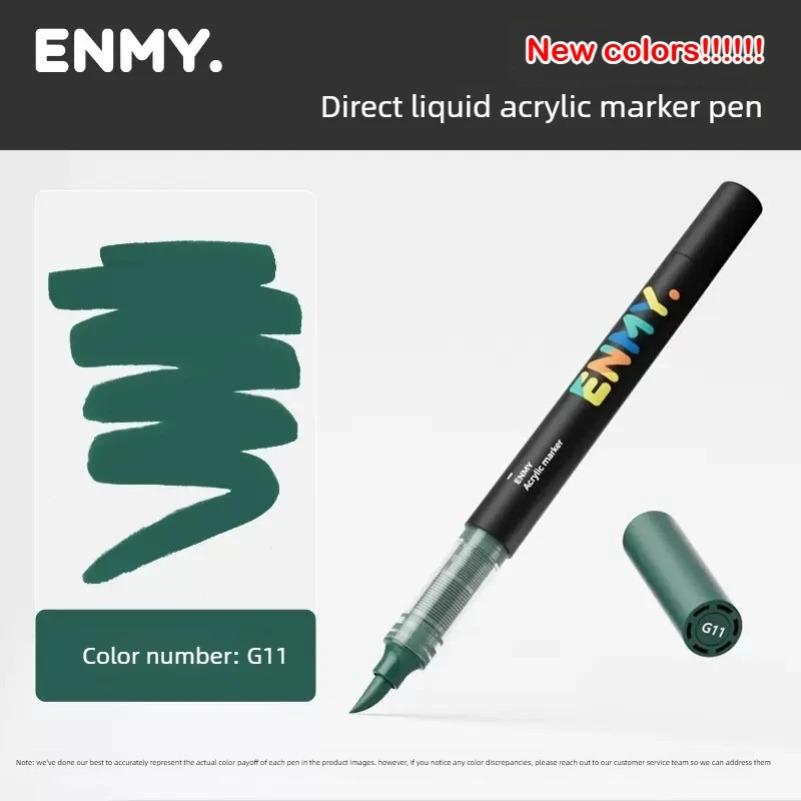 1 PC ENMY 80 Colors Direct Liquid Acrylic Markers Blendable Soft Tip Non-Transparent Art Markers School Supplies Stationery