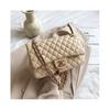 (Khaki) New Fashionable and Versatile Rhombus Chain Bag Popular Women's Bag Temperament Single Shoulder Crossbody Bag