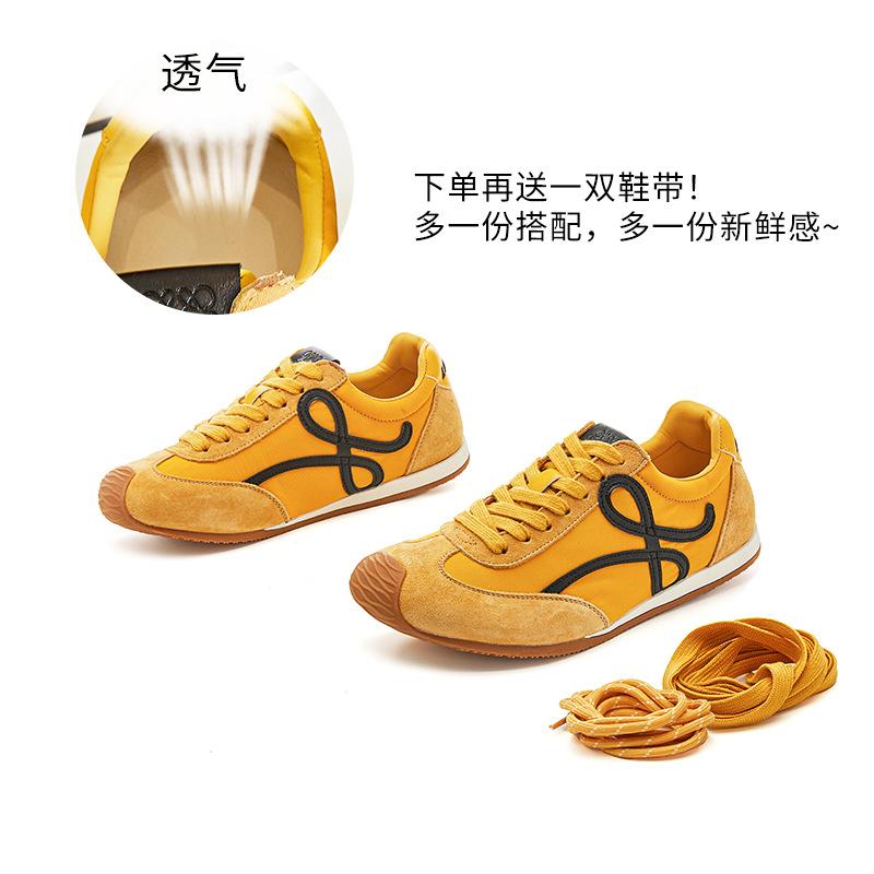 inner height increase 4cm pair of shoelaces Dexun shoes 2025 autumn new mango head Forrest Gump shoes women's casual sports shoes women