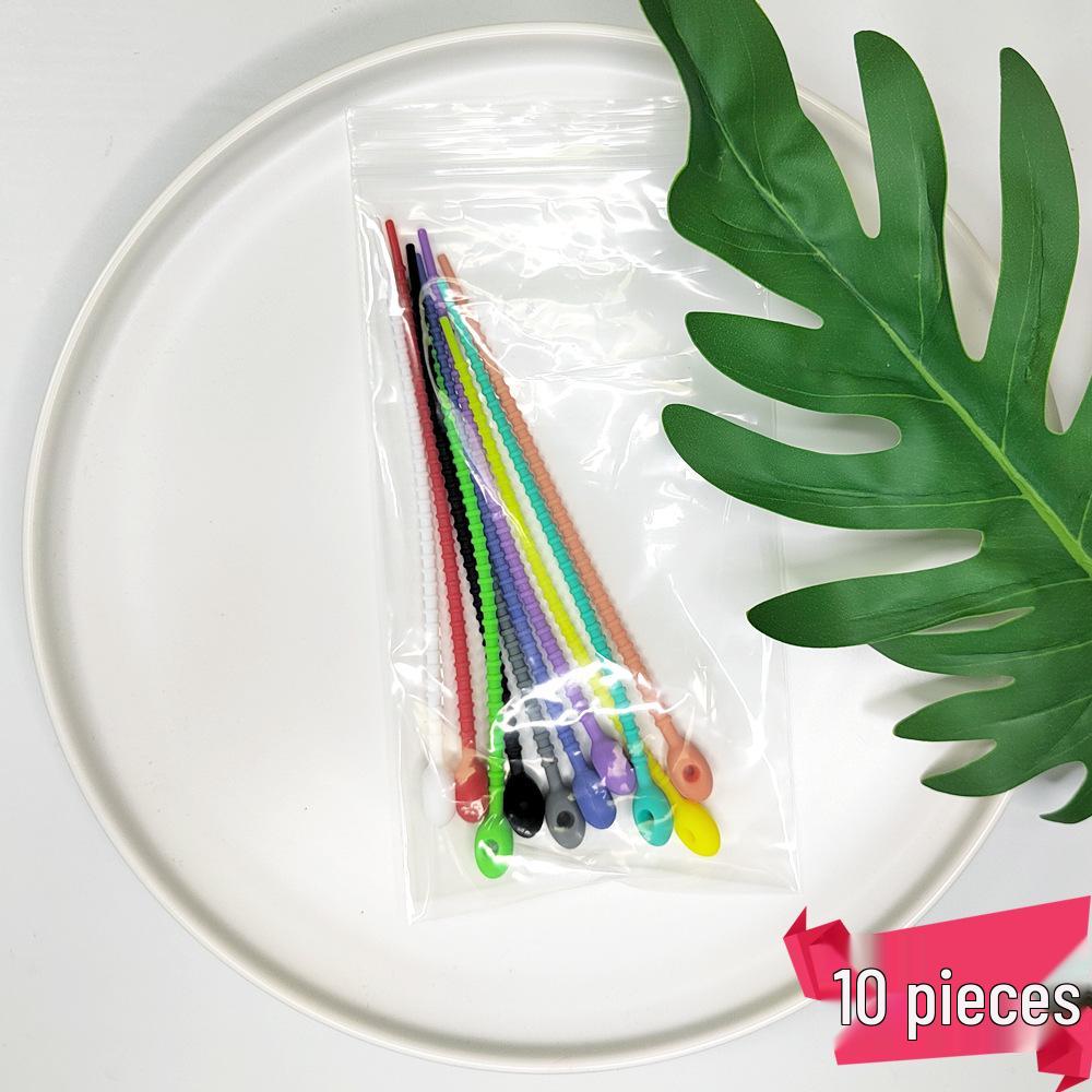

Набір з 10 різнокольорових силіконових кабельних стяжок та підвісок для прикрас