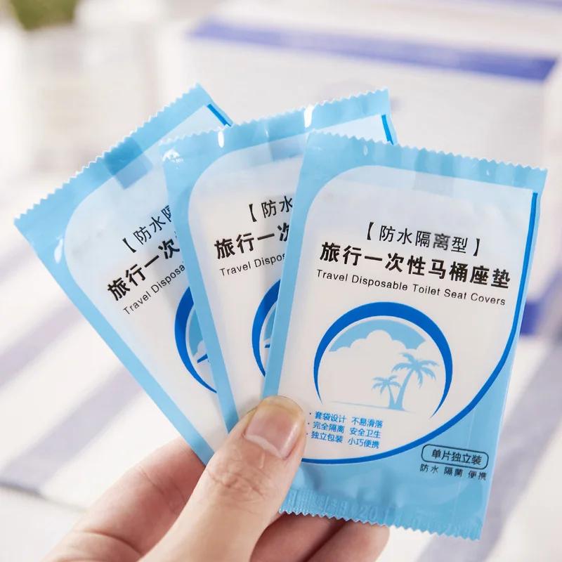 30/50Pcs Portable Disposable Toilet Seat Cover Safety Travel Bathroom Toilet Paper Pad Bathroom Accessories Travel Camping Goods