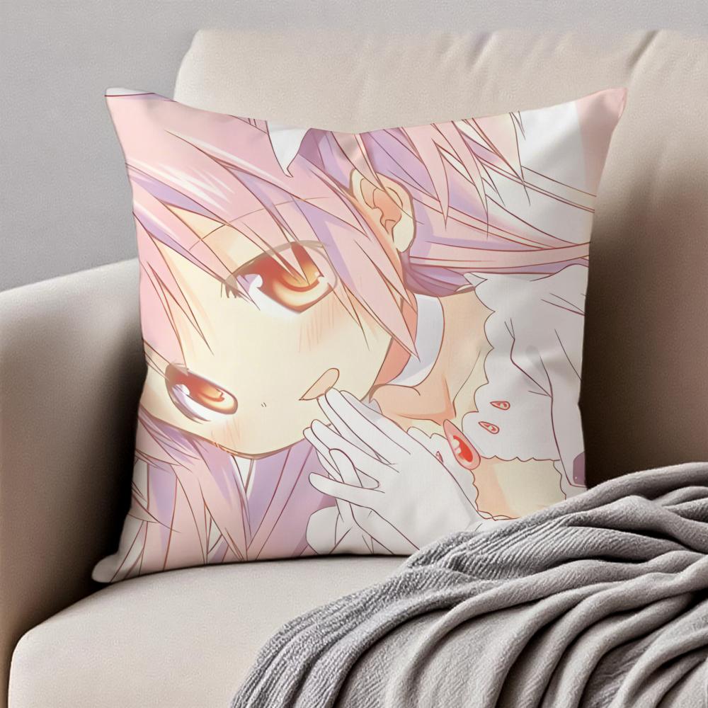 Cute Japanese Anime PPuella Magi Madoka Magica Cushion Cover Pillowcase Antidustmite Invisible Zipper Short Plush Sofa Cushion