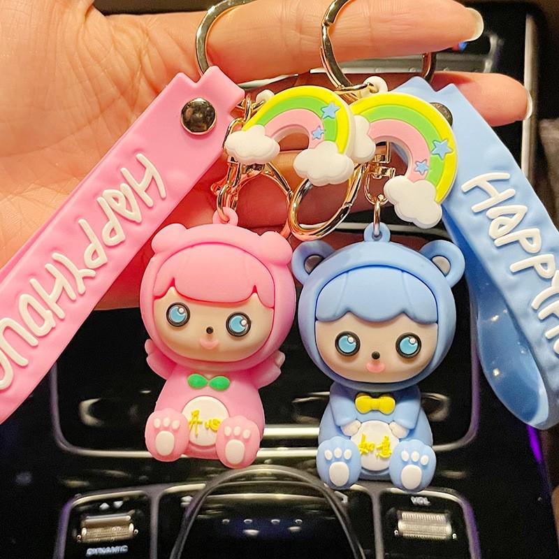 Creative Cute Doll Keychain Pendant Ornament - Perfect for Bags or Car Keys, Great as a Gift