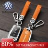 Für VOLKSWAGEN Zinklegierung+Leder Auto Fernbedienung Schlüsselhülle Abdeckung Schutzschale Für VW Volkswagen Polo Golf 7 MK7 Tiguan MK2 Accesso