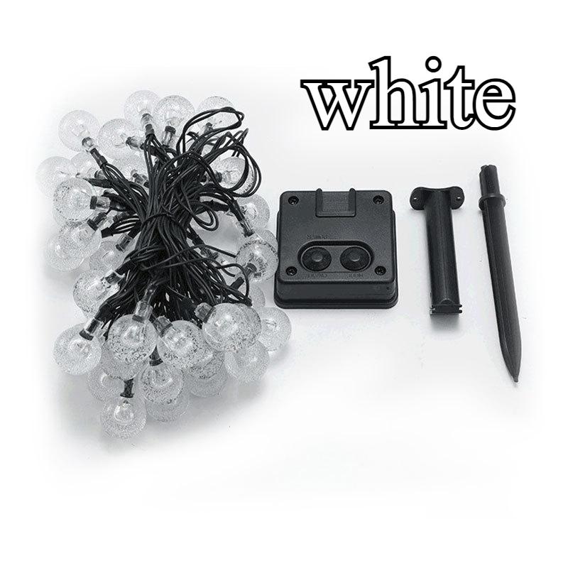 

200LED Solar Outdoor Crystal Ball String Lights with 8 Lighting Modes for Courtyard, Garden,porch,camping,tent,outdoor Picnic,party Decoration 5m20led-white