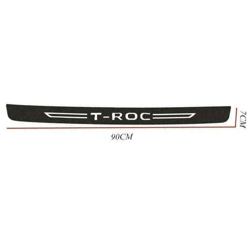 Striscia Anti-collisione Soglia Auto W126, per Volkswagen VW T-ROC Pellicola Anti-graffio con Logo, Adesivi Paraurti Baule, Adesivo Protettivo