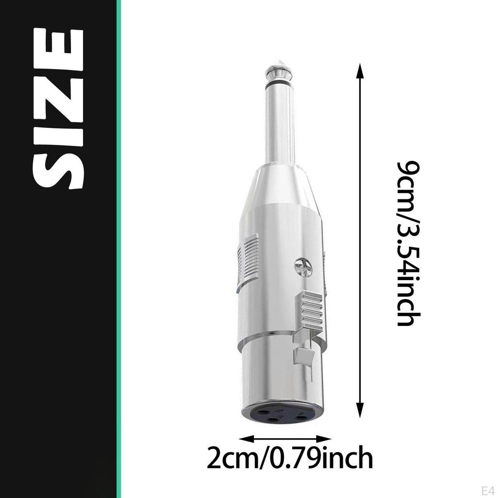 Adapter XLR to 6.5mm Jack Converter Portable Audio Connection Instrument Cable for