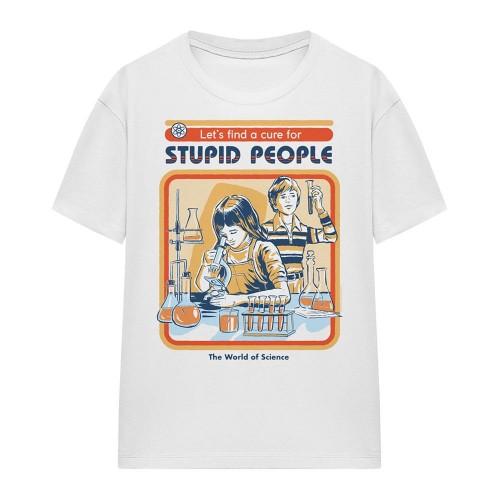 Steven Rhodes Womens/Ladies LetÂ´s Find A Cure For Stupid People T-Shirt